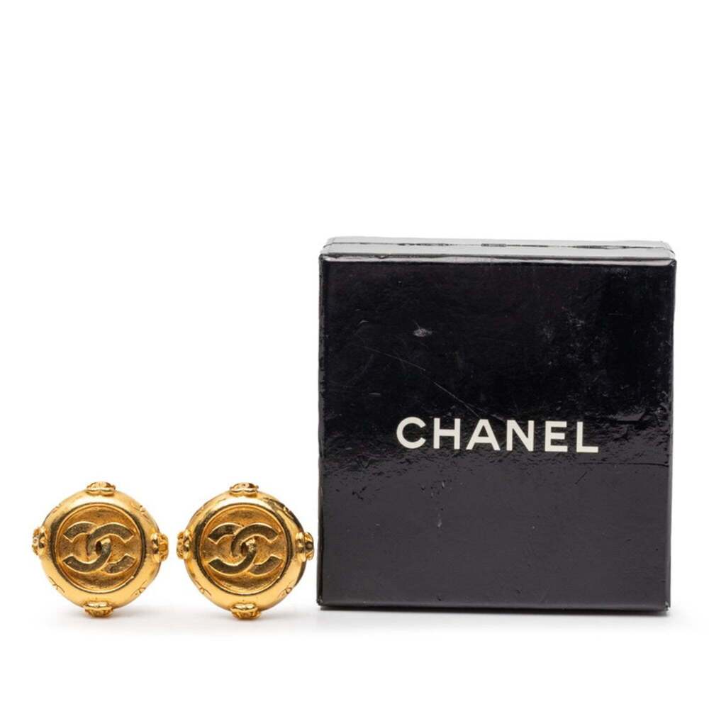 CHANEL Authentic Green Logo Earrings - Picture 5 of 5